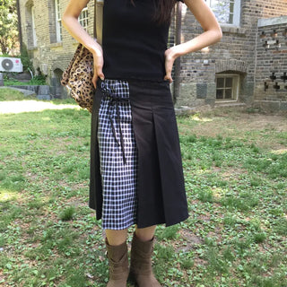 Written Check Skirt