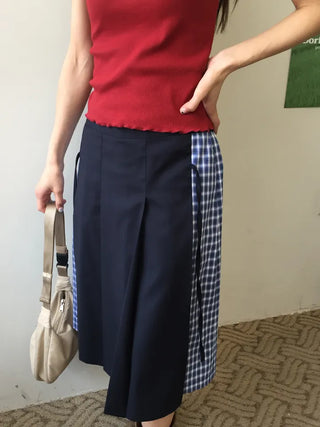 Written Check Skirt