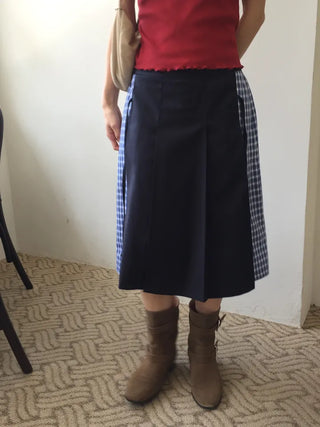 Written Check Skirt