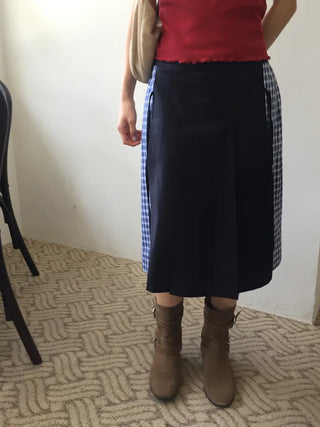 Written Check Skirt