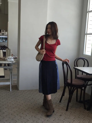 Written Check Skirt