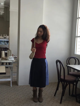 Written Check Skirt