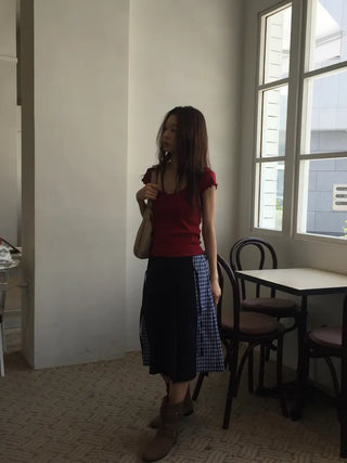 Written Check Skirt