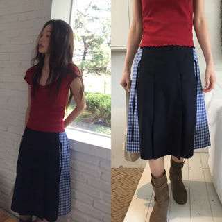 Written Check Skirt