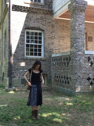 Written Check Skirt