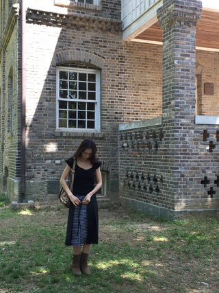 Written Check Skirt