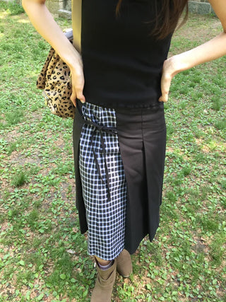Written Check Skirt