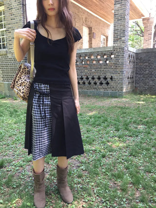 Written Check Skirt