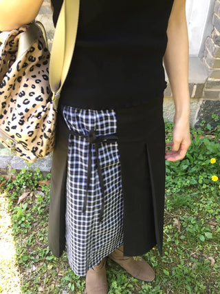 Written Check Skirt