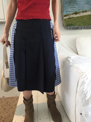 Written Check Skirt