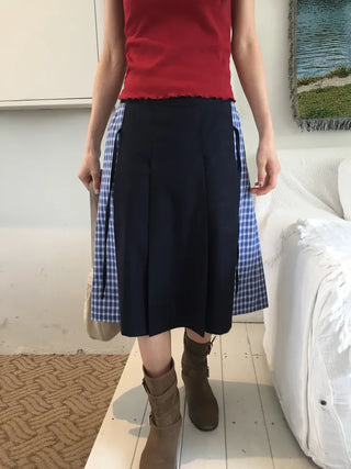Written Check Skirt