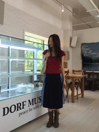 Written Check Skirt