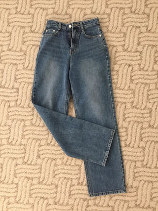 Four Seasons Denim Wide Pants Long Length  Jeans Casual Chic Look