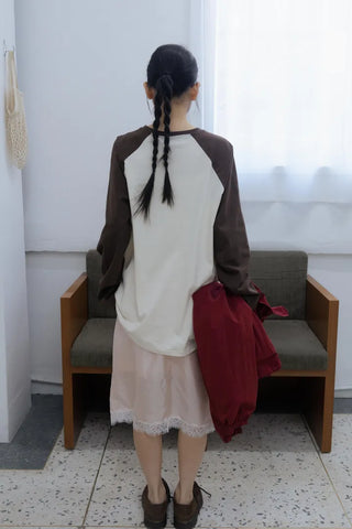 Daily Color Block Raglan Long Sleeve T-shirt