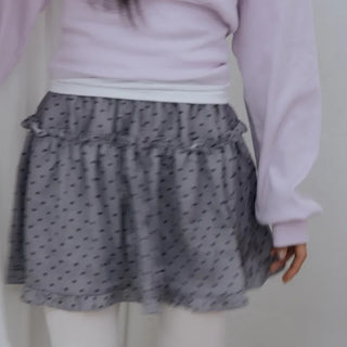 Cute Dot Frill Mini Skirt