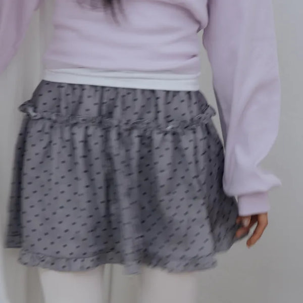 Cute Dot Frill Mini Skirt