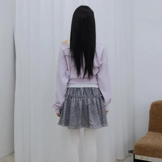 Cozy Fit V-Neck Shirred Long Sleeve T-Shirt