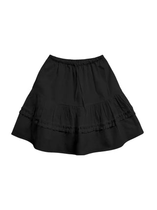 Pintuck Tiered Layered Midi Skirt