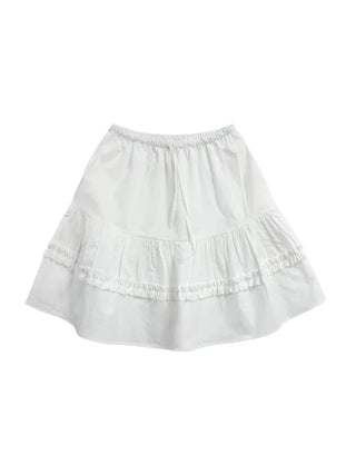 Pintuck Tiered Layered Midi Skirt