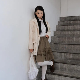 Ivory Plain High-Elasticity Stockings