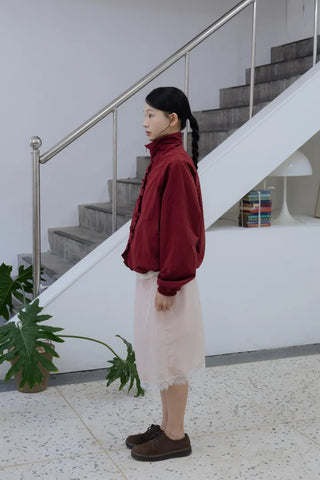 Silky Pink Midi Skirt