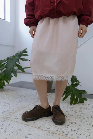 Silky Pink Midi Skirt