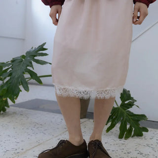 Silky Pink Midi Skirt
