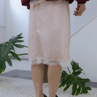 Silky Pink Midi Skirt