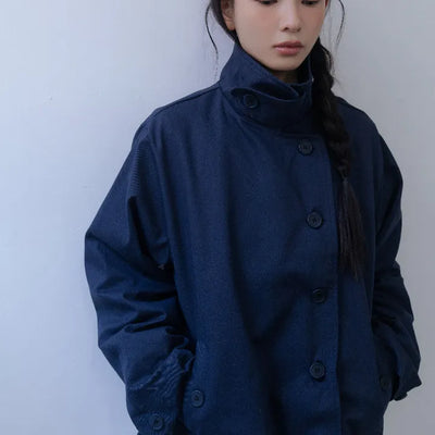 Modern High-Neck Short Jacket