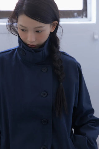 Modern High-Neck Short Jacket