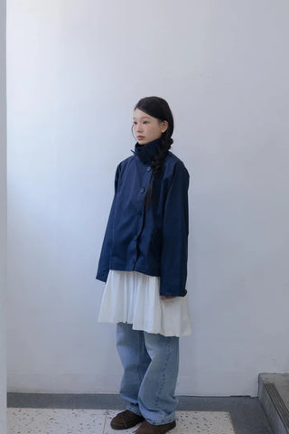 Modern High-Neck Short Jacket