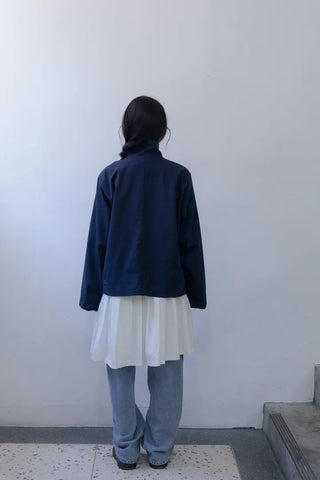 Modern High-Neck Short Jacket