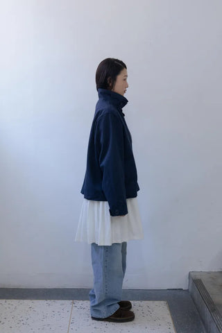 Modern High-Neck Short Jacket