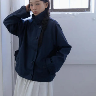 Modern High-Neck Short Jacket