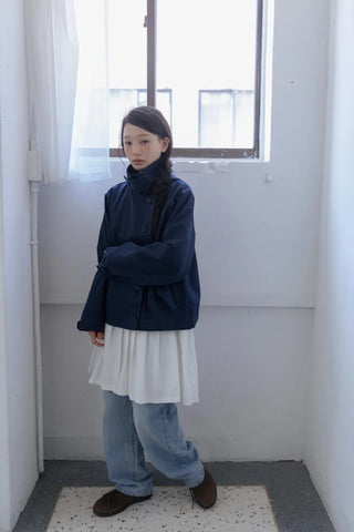 Modern High-Neck Short Jacket