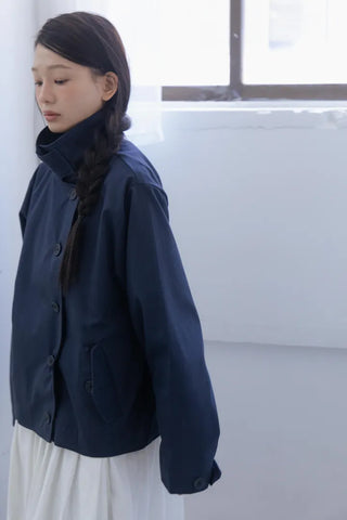 Modern High-Neck Short Jacket