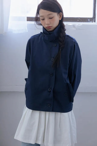 Modern High-Neck Short Jacket