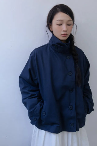 Modern High-Neck Short Jacket