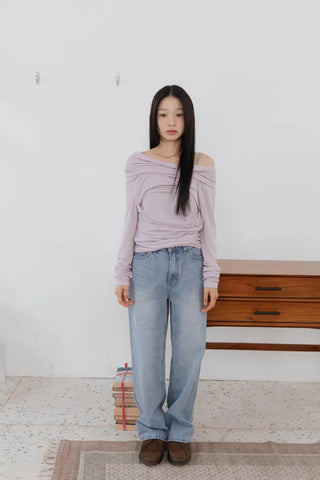Daily Wide-Fit Light Wash Denim Pants