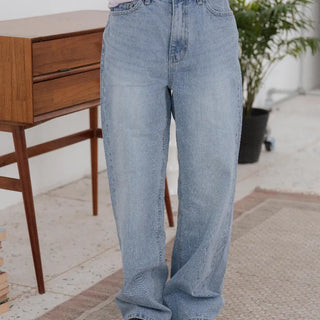 Daily Wide-Fit Light Wash Denim Pants