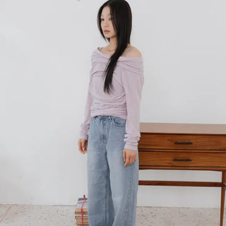 Daily Wide-Fit Light Wash Denim Pants
