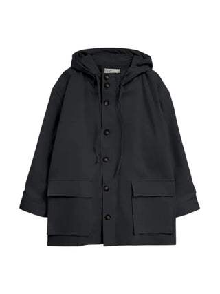 Frill Detail Cropped Hooded Jacket