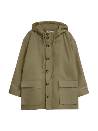 Frill Detail Cropped Hooded Jacket
