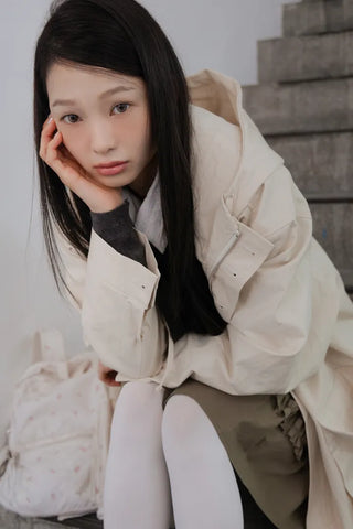 Frill Detail Cropped Hooded Jacket