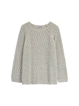 Contrast Line Slim Fit Round Knit