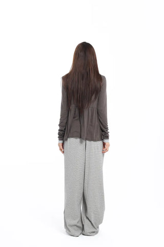 Striped Elastic Waist Easy Relax Pants