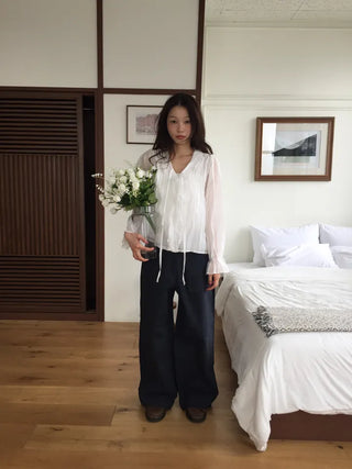 Vintage Washed Straight Cotton Pants