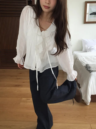 Vintage Washed Straight Cotton Pants