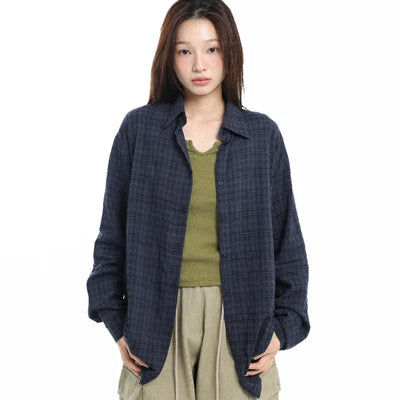 Vintage Mood Oversized Check Shirt