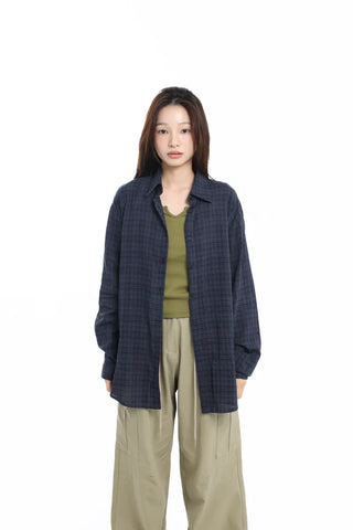 Vintage Mood Oversized Check Shirt